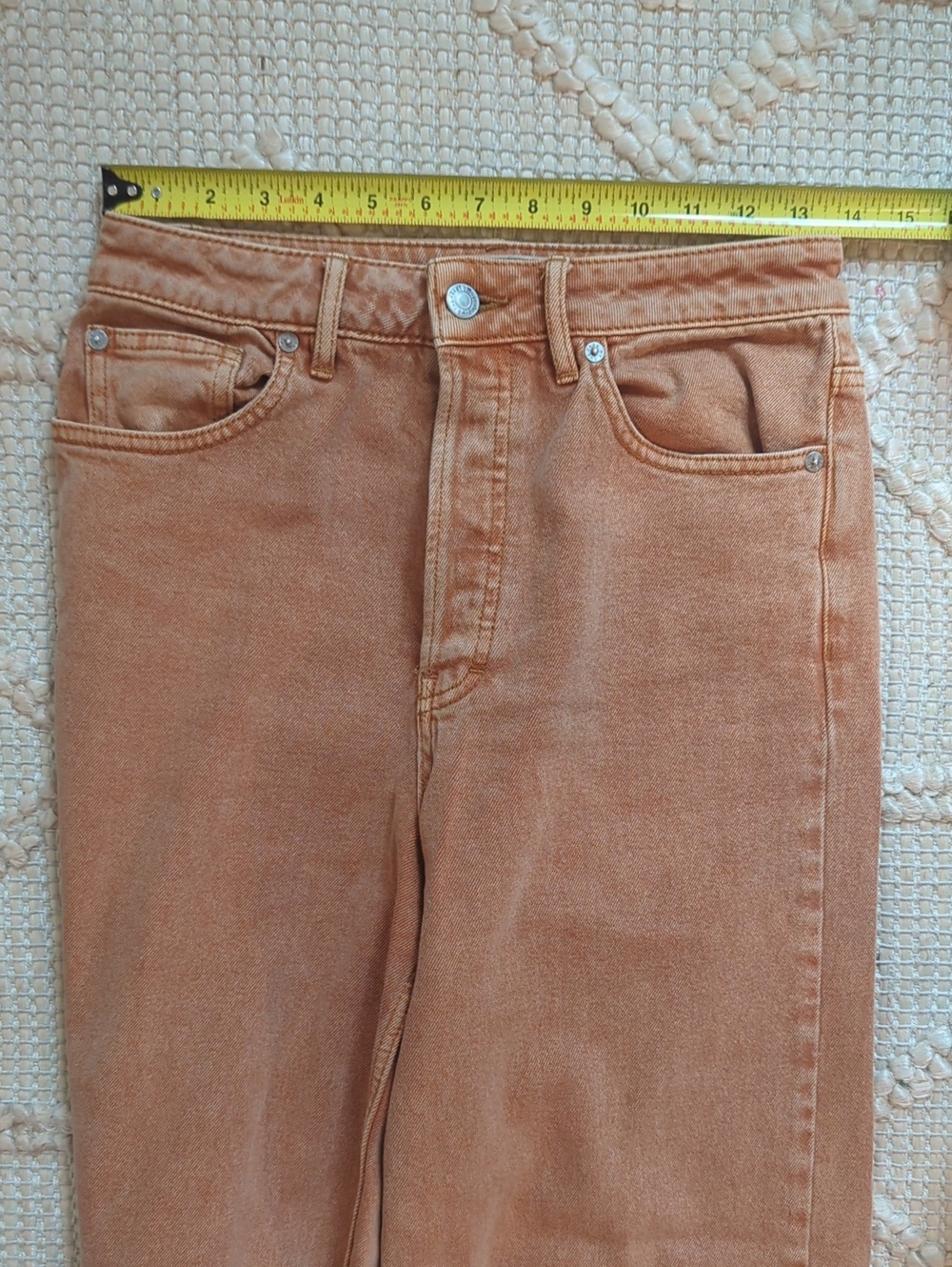 Free People High Rise Wide Leg Raw Hem Pants | Size 26 | Camel - Picture 4 of 6